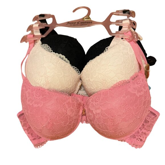 JUICY COUTURE 3-PACK SEXY PUSH UP LACE BRA